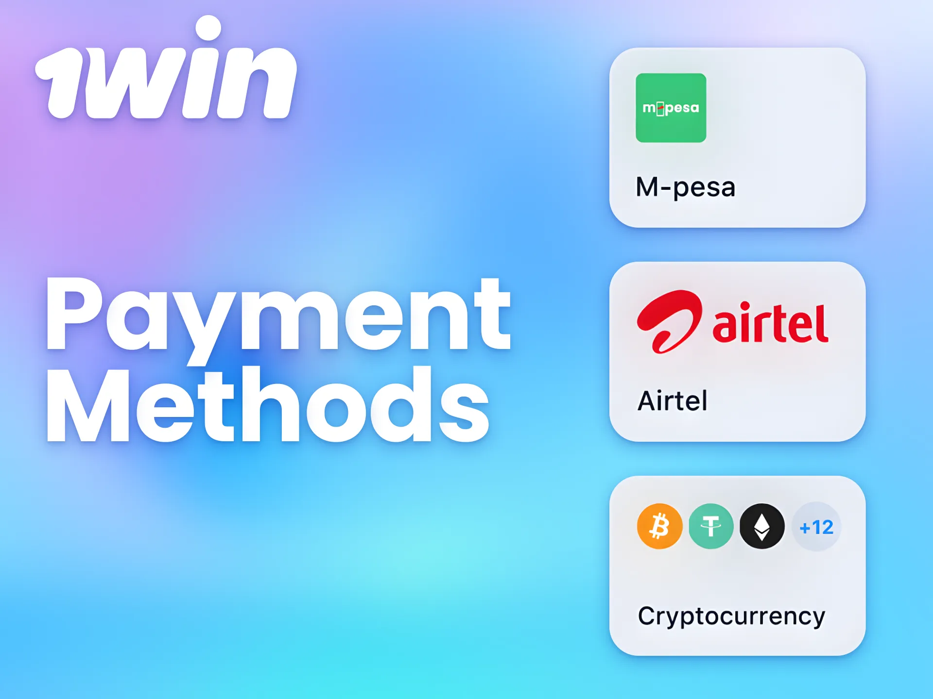 Popular payment options available in the 1win mobile app for Kenyan users.