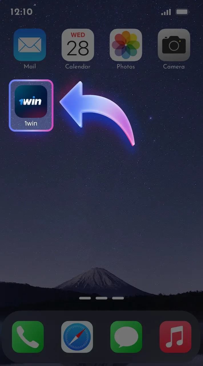 1win will appear as an icon on your iOS main screen for quick access.