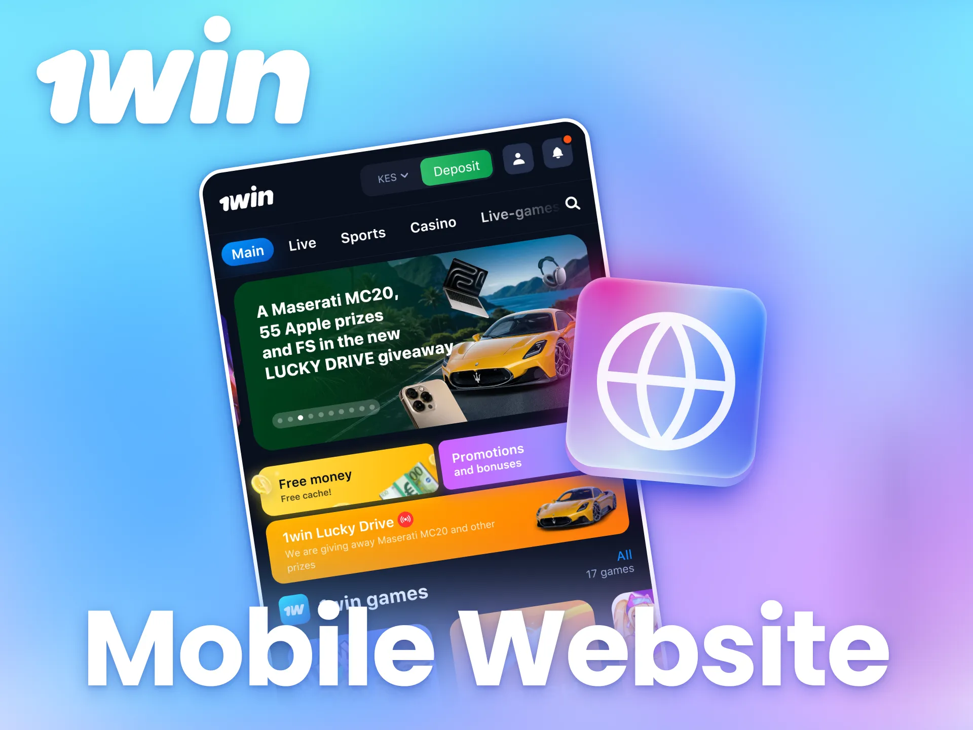 The 1win mobile website version is available across all platforms.