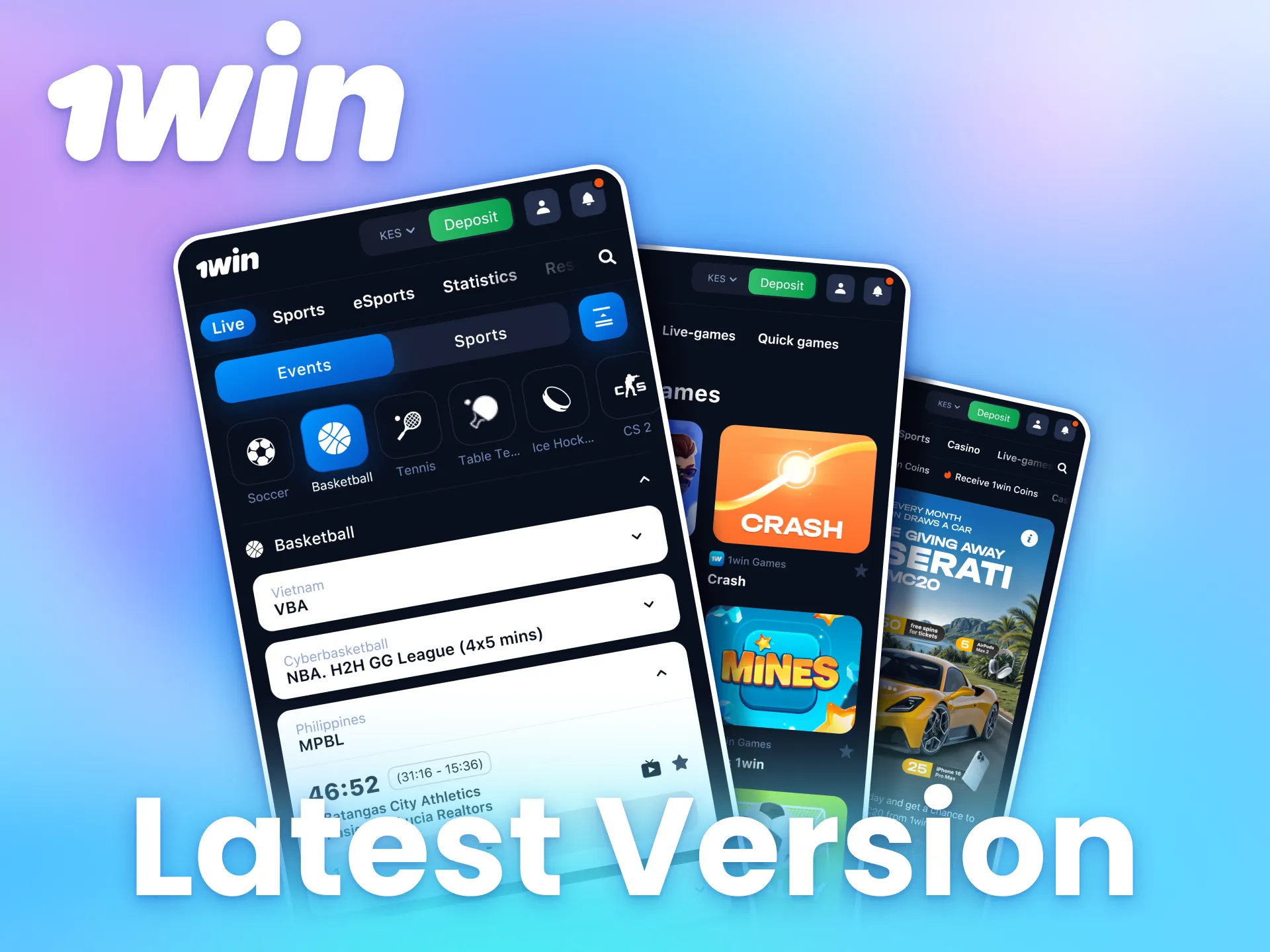 Keep your 1win mobile app up to date.