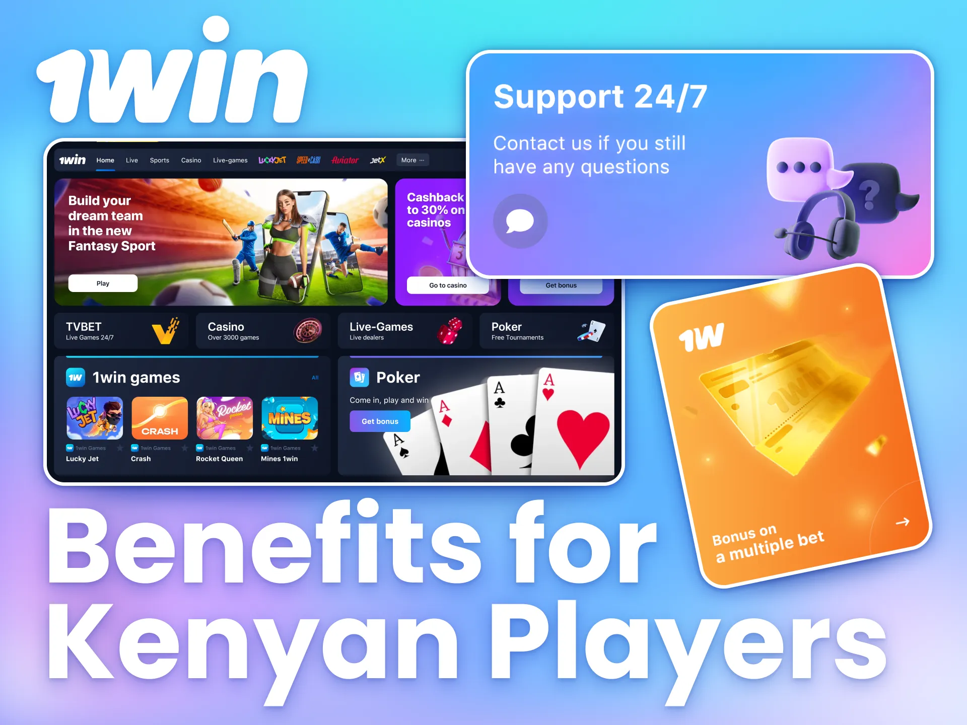 1win online casino offers a great gaming experience for players in Kenya.