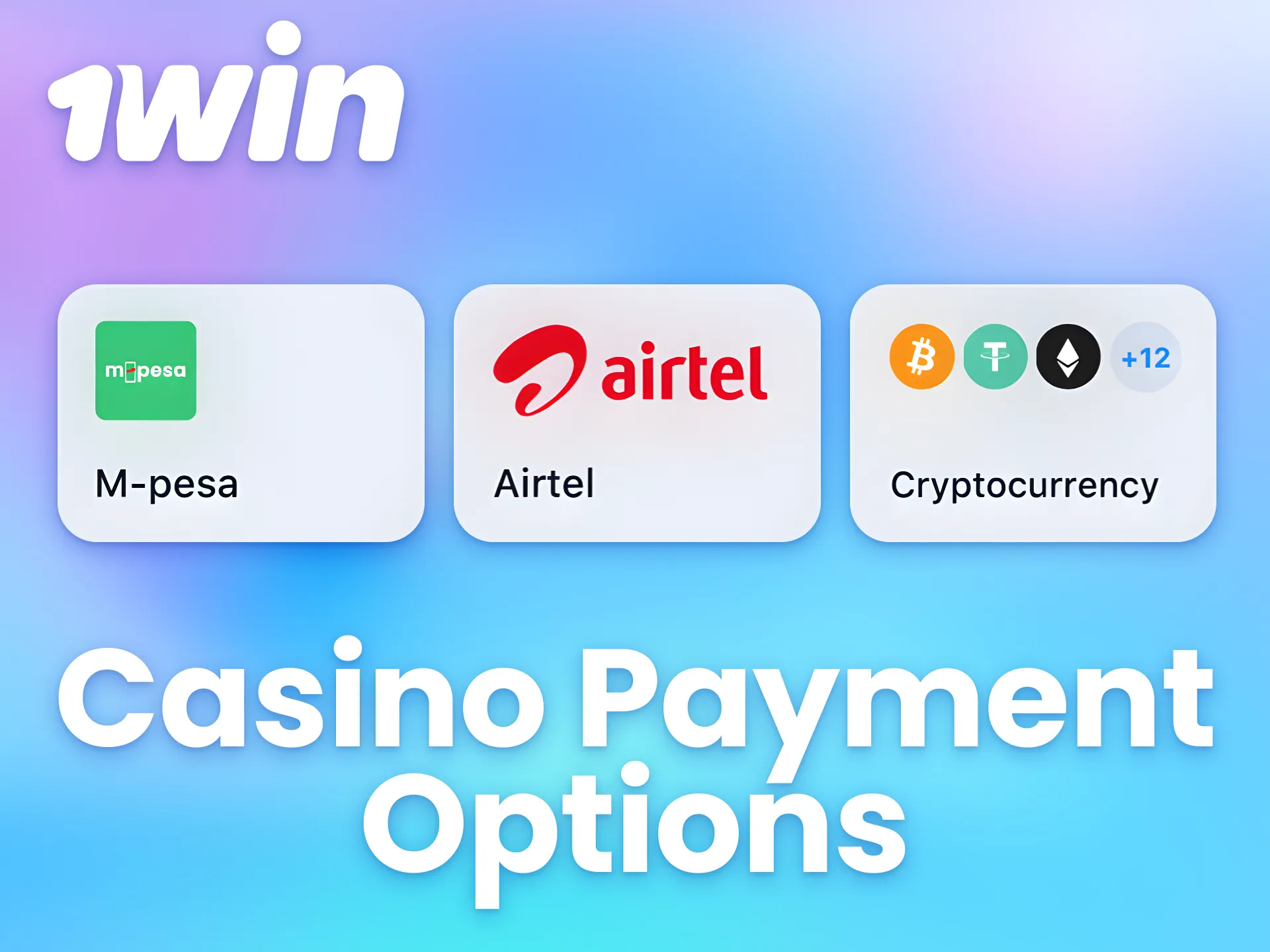 1win online casino supports the most used payment options in Kenya.