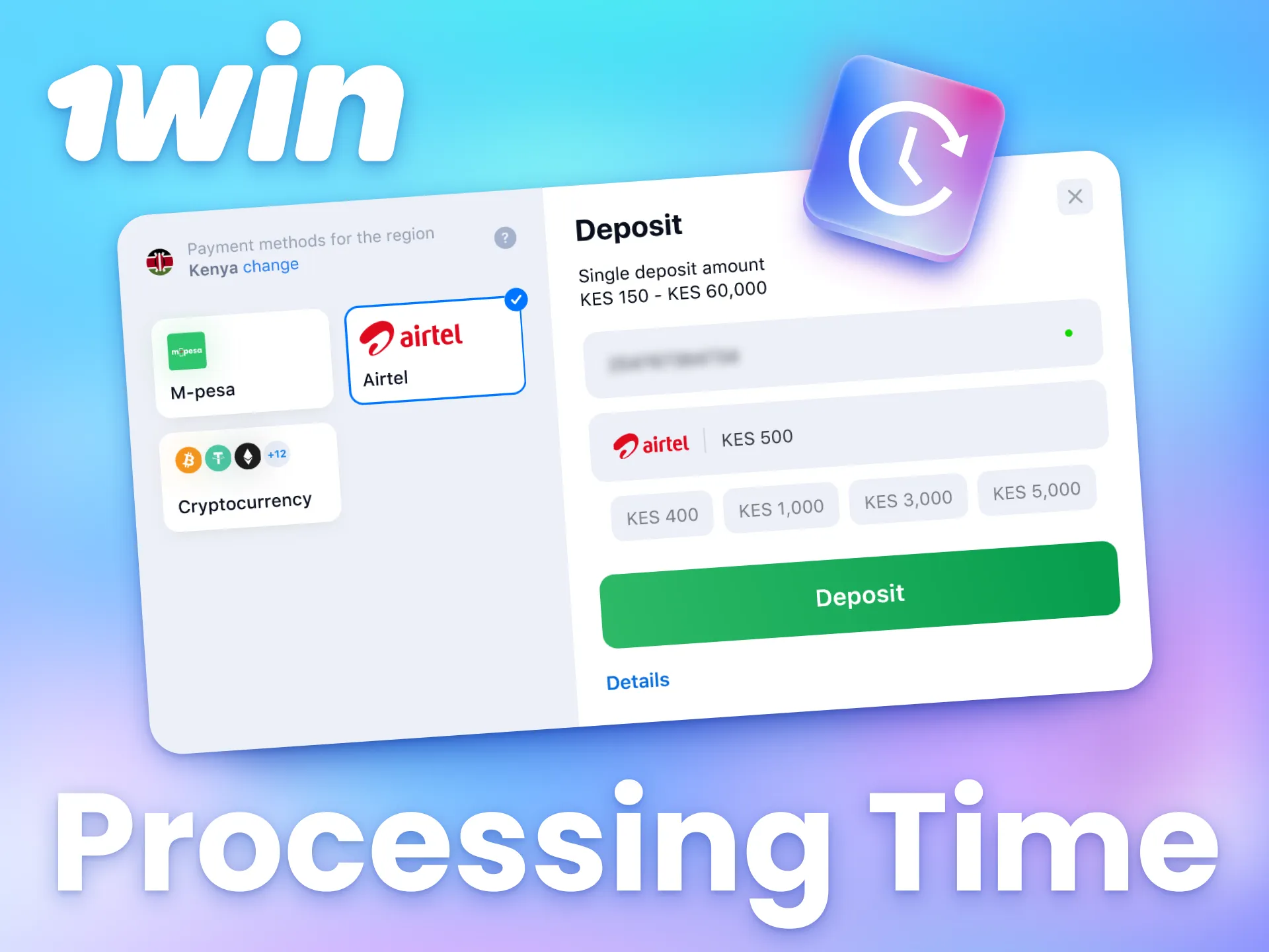Deposits on 1win are processed promptly and without delay.