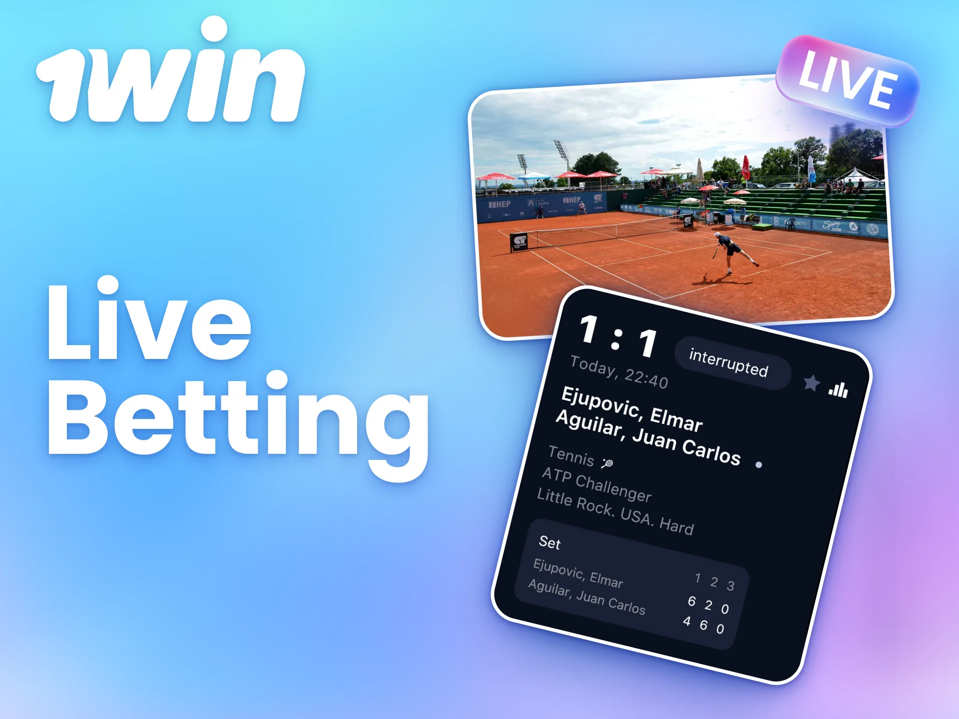 Bet on real-time sports events with 1win live betting.