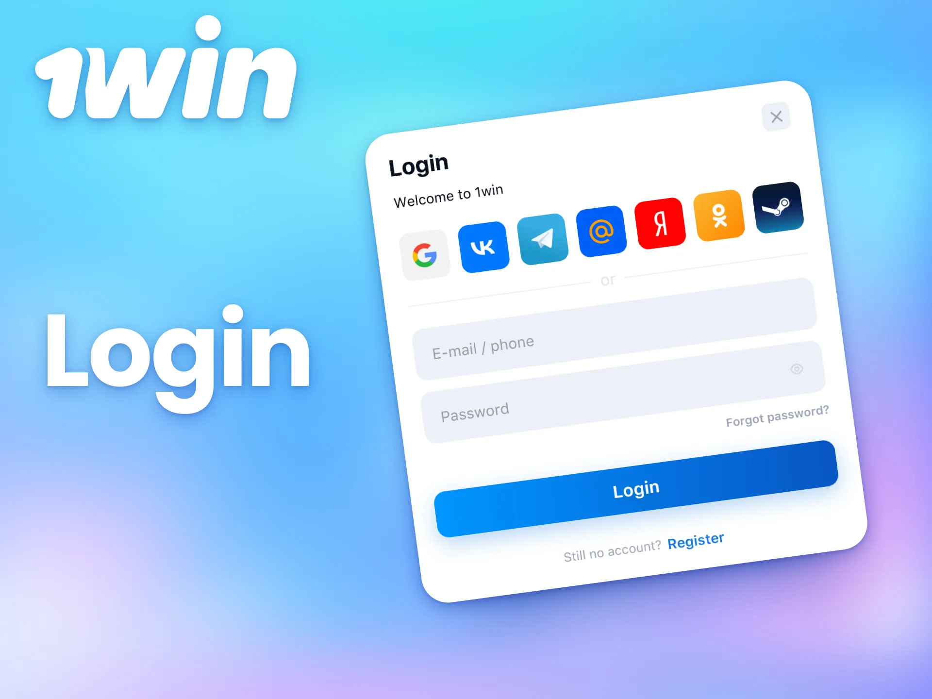 Sign in to your 1win account in just a few seconds.