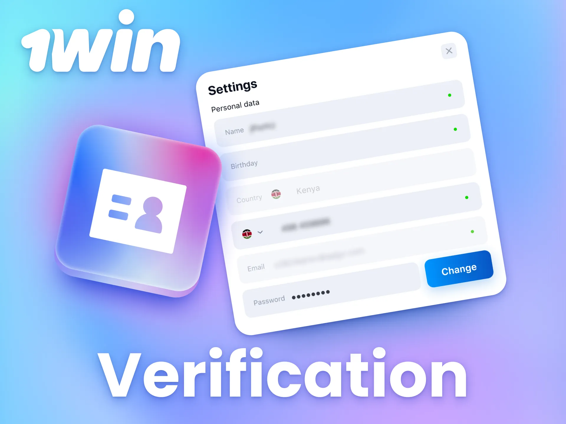 Protect your 1win account by completing the verification steps.