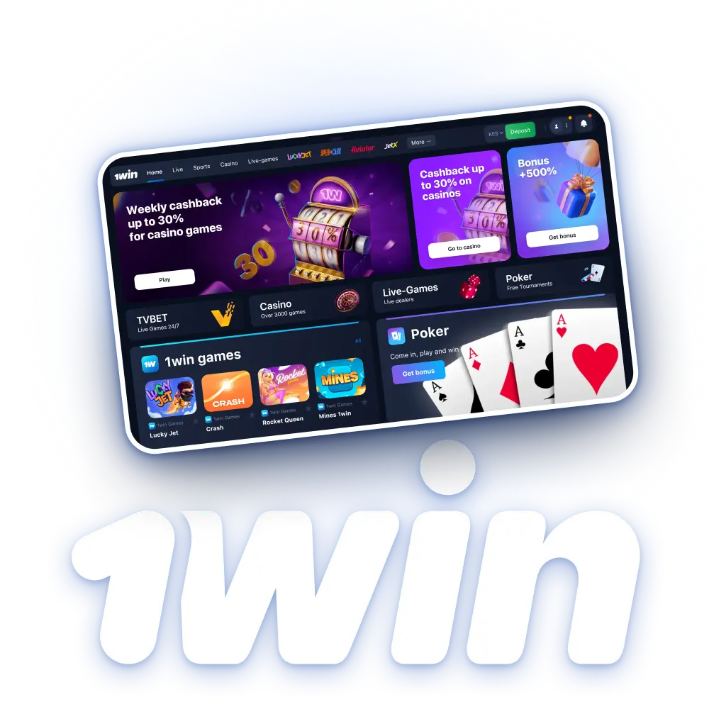 1win offers online casino and sports betting services to users in Kenya.
