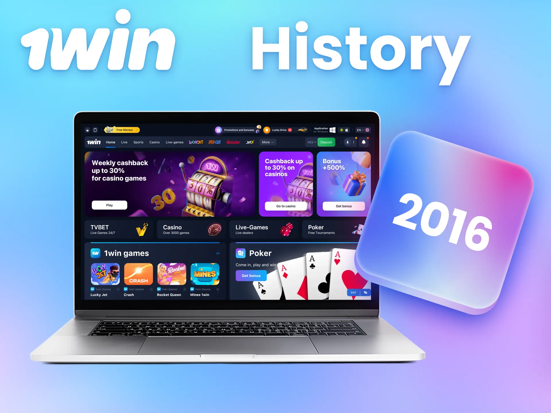 1win online casino was officially founded in 2016.