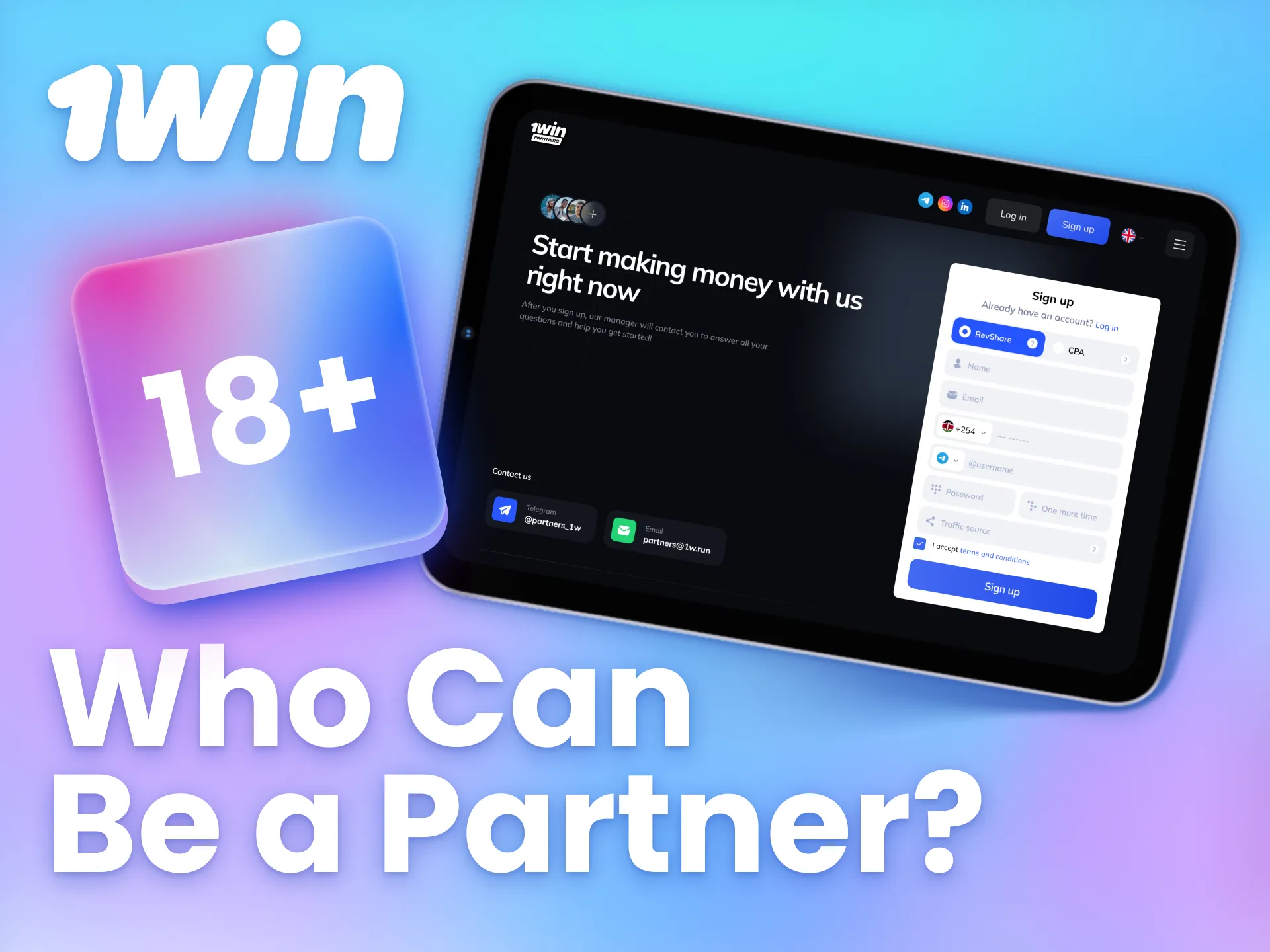 Find out the criteria for joining the 1win Affiliate Program.