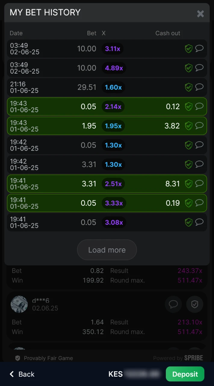 Access your previous Aviator bets conveniently on 1win.