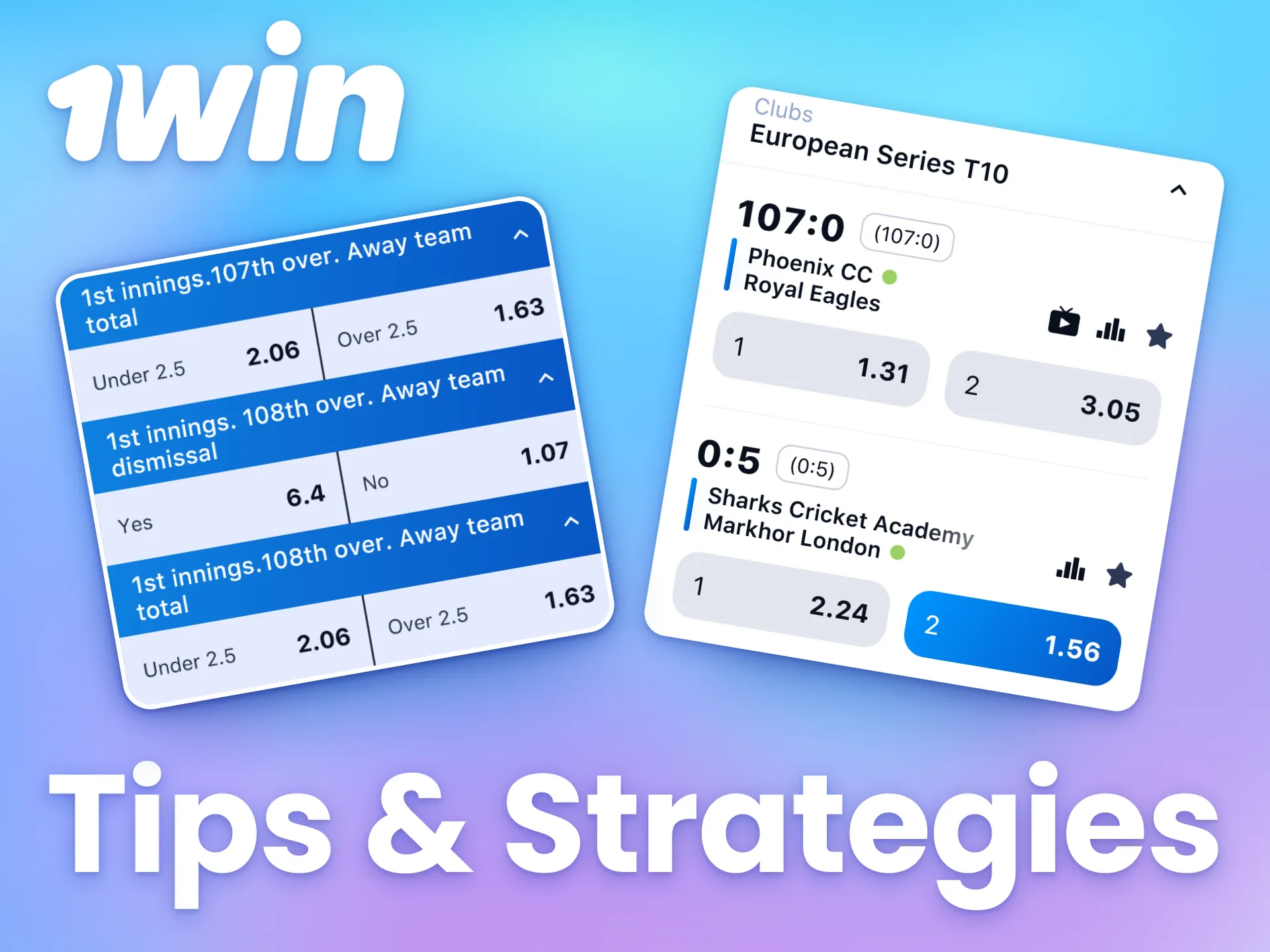 Bet smart and secure big wins in cricket on 1win.