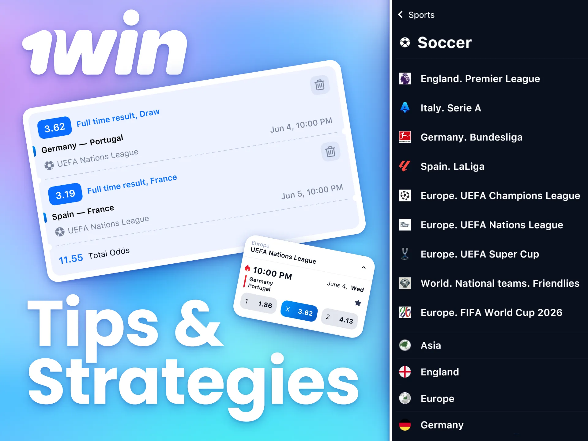 Strategize your football bets to hit big wins on 1win.