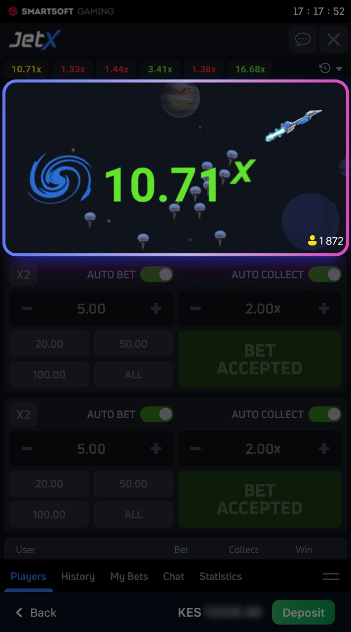 Keep an eye on the 1win JetX multiplier growing to secure your winnings in time.