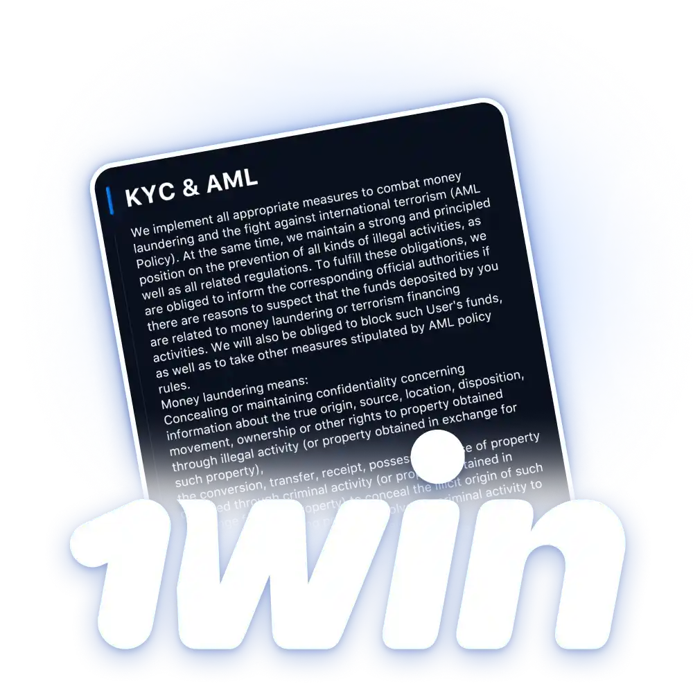 1win focuses on security and preventing financial crimes.