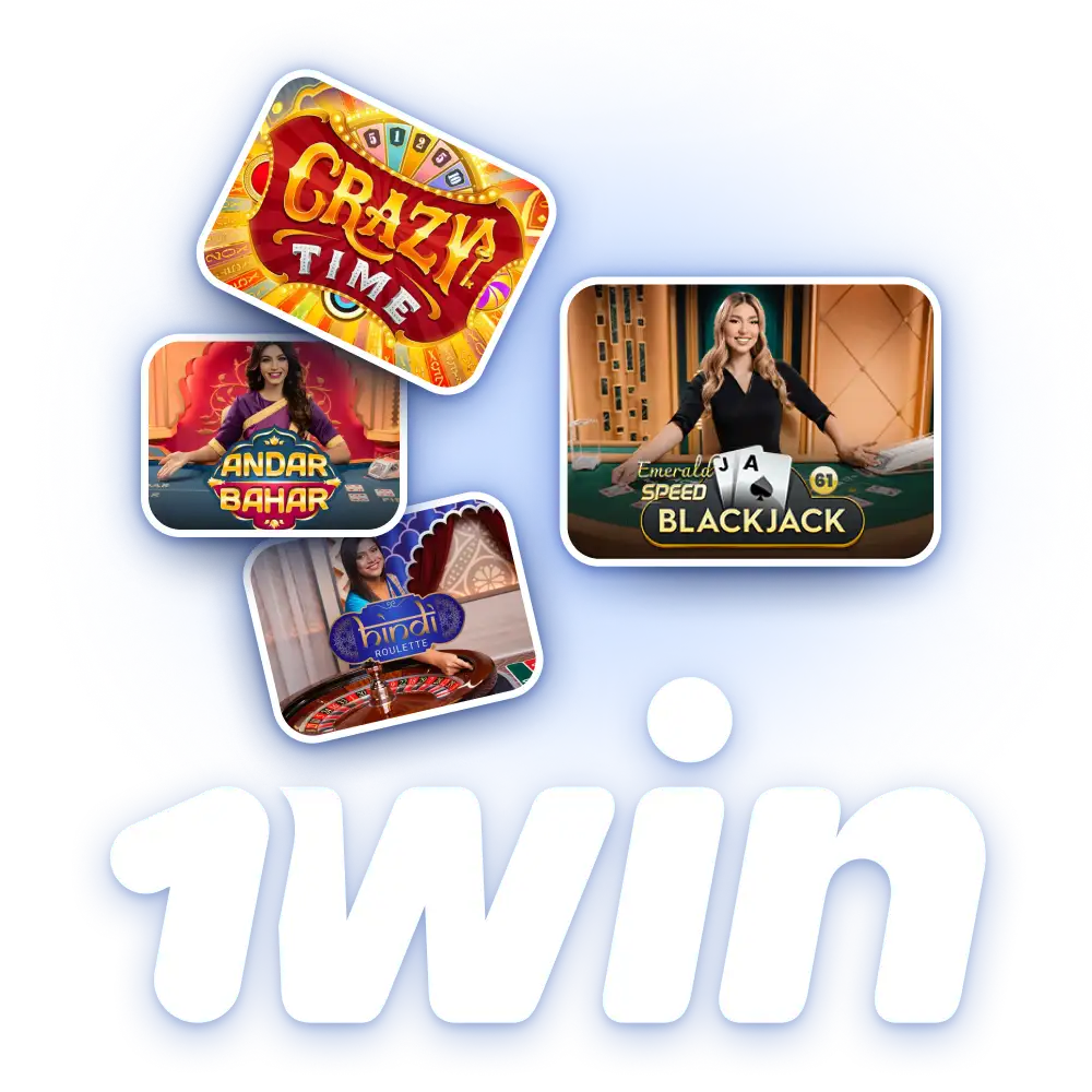 Play casino live games with real dealers at 1win.