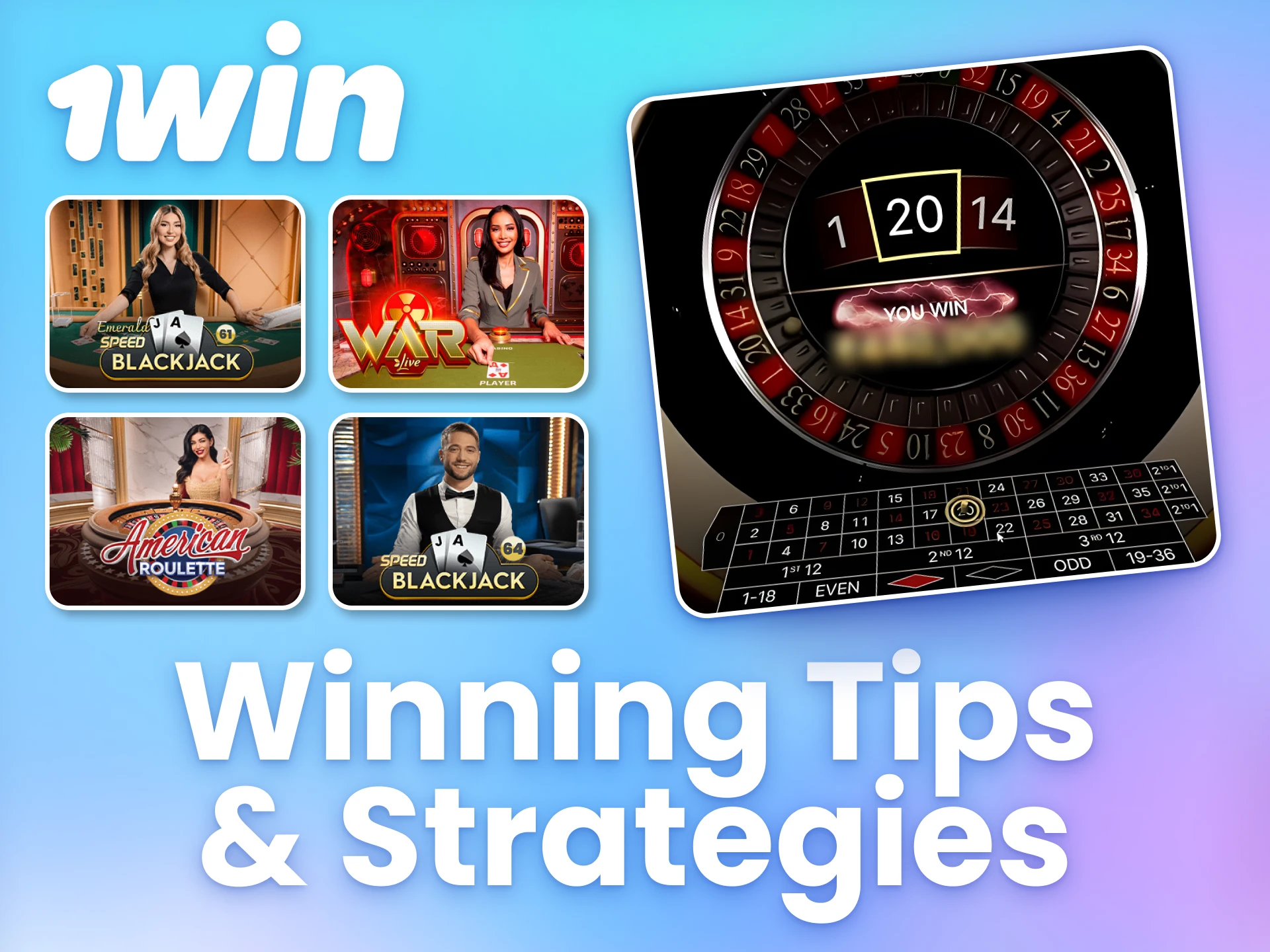 Play, win and score big at 1win live casino section.