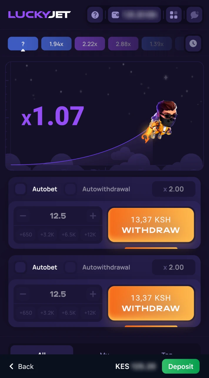 Withdraw your 1win Lucky Jet winnings to secure your profits.