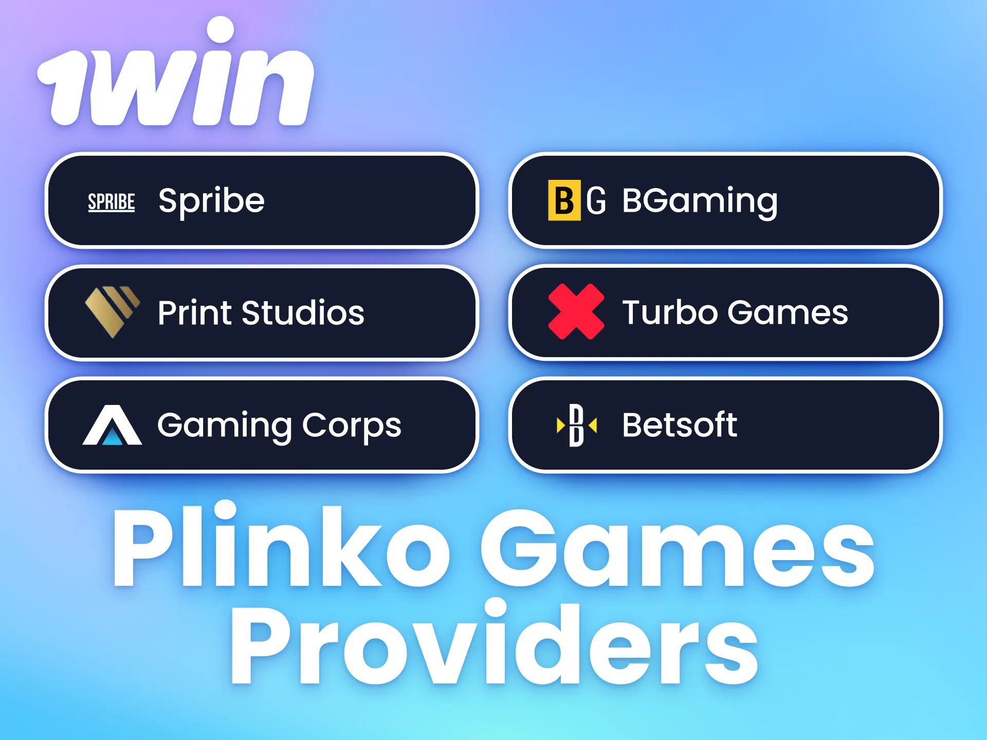 1win features Plinko games from well-known and trusted providers.