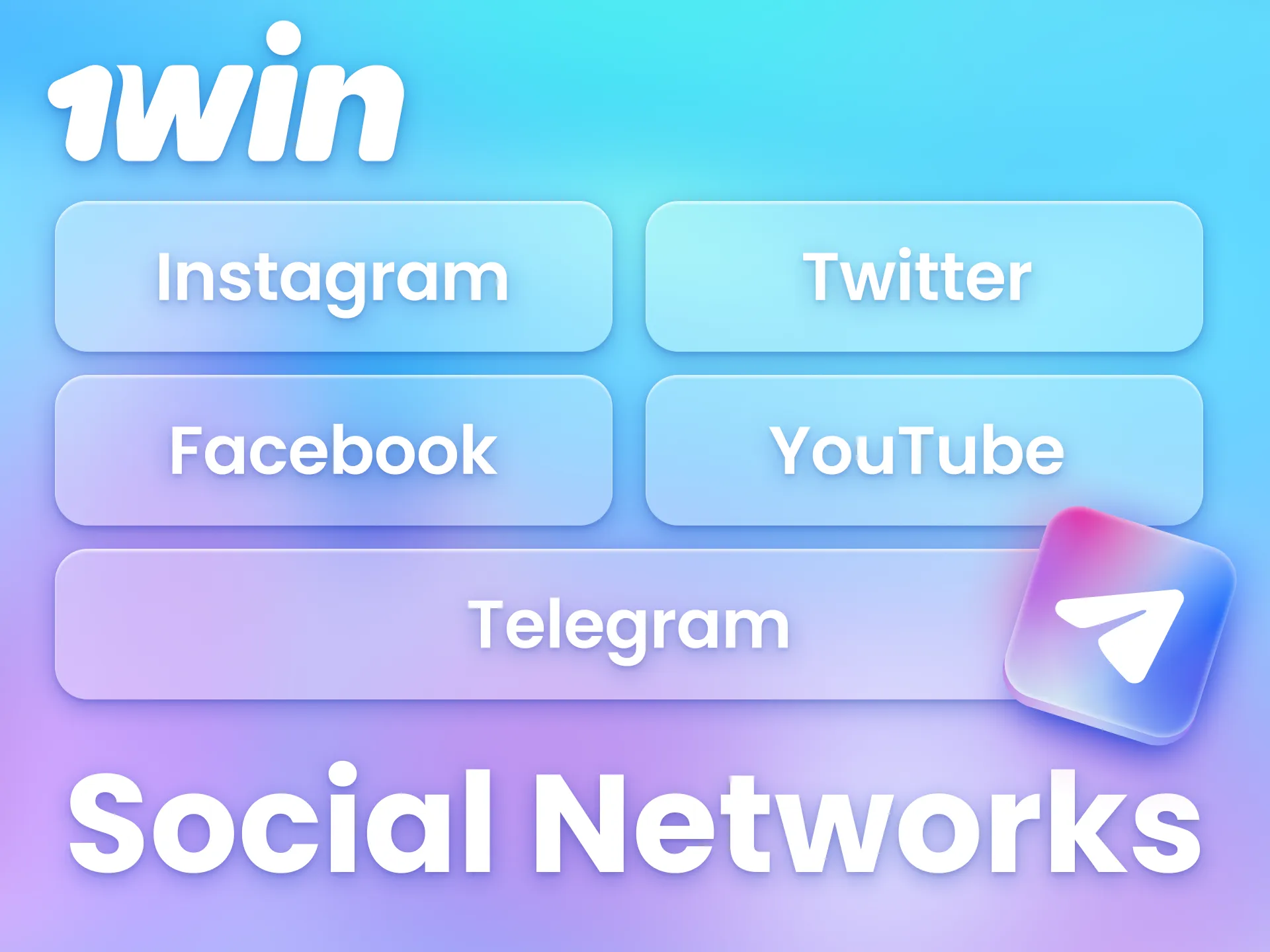 Follow 1win's social media accounts to stay updated and access support.