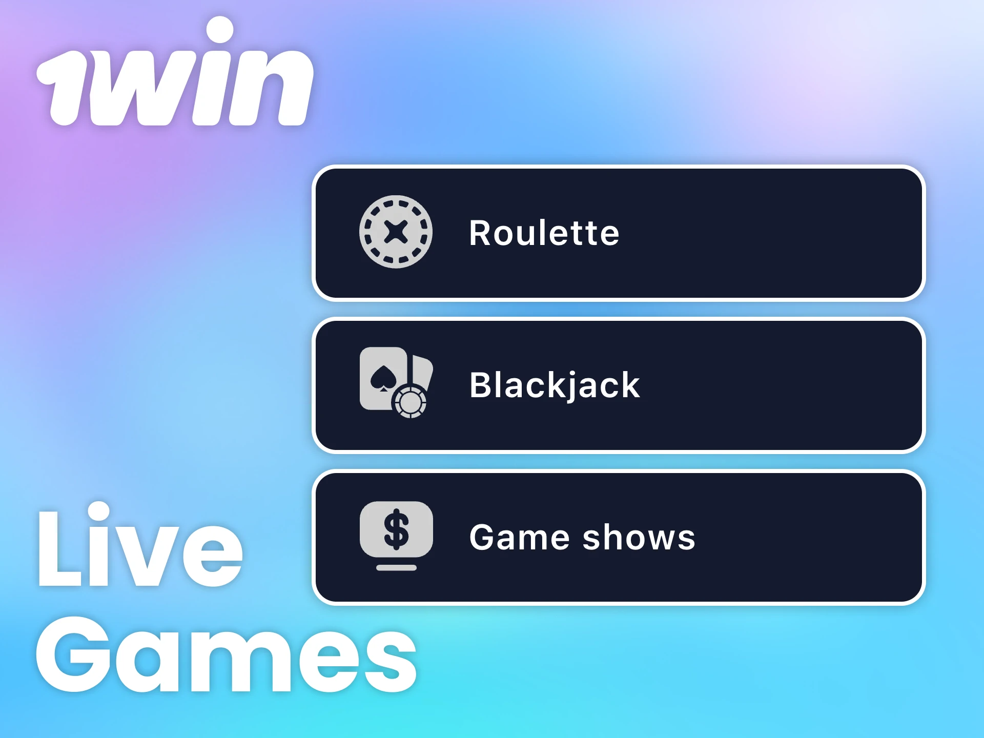 You can play with real dealers at 1win Live Casino.