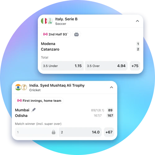 1win official app offers you to try live betting option.