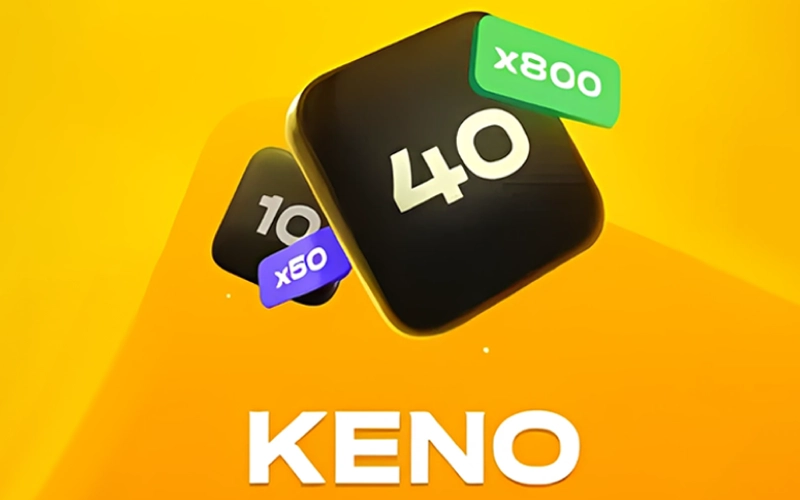 Play the exclusive Keno table game on 1win with medium volatility and a max multiplier of x40 in one cell.