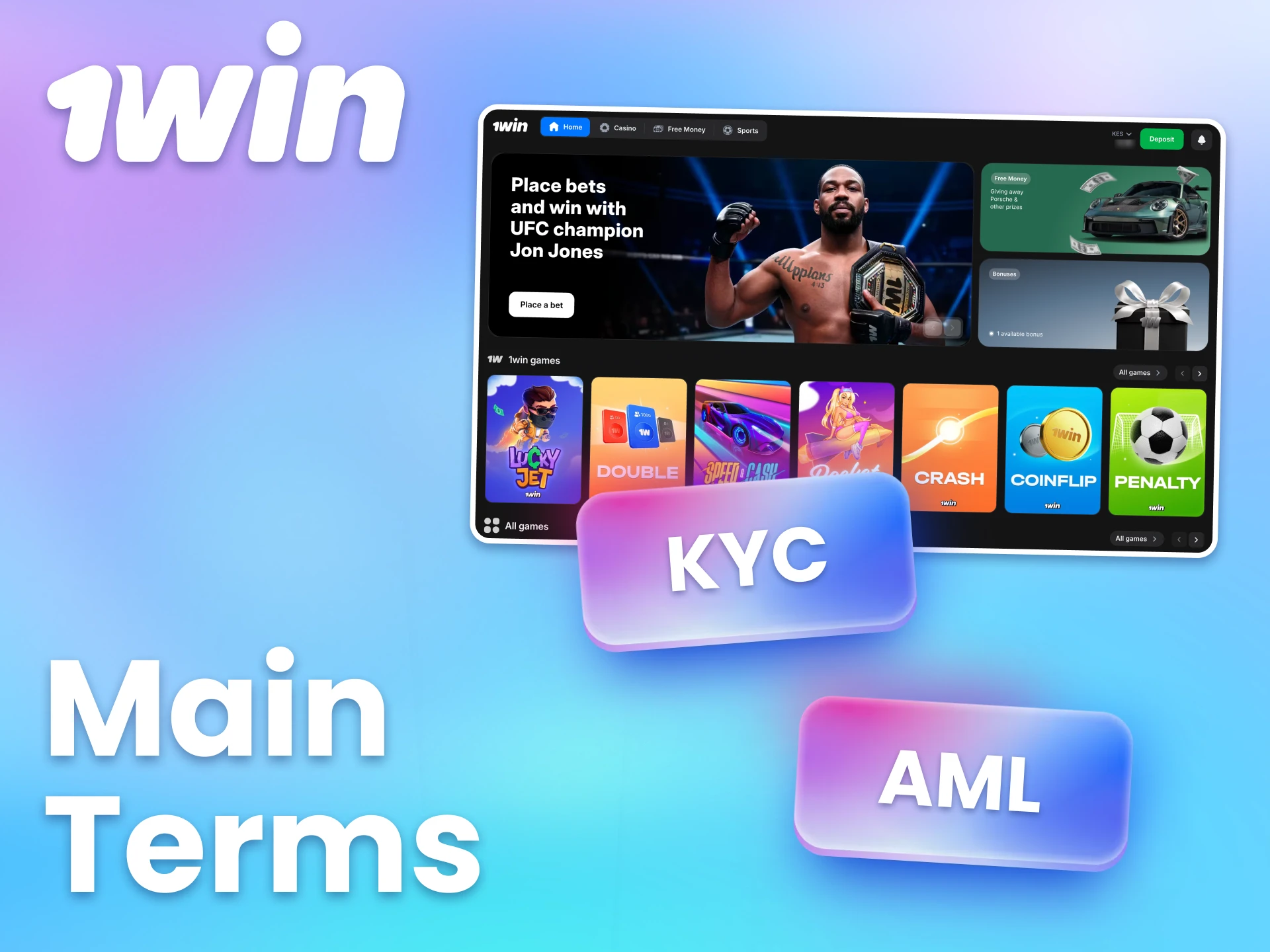 Meet 1win terms before you start betting or playing.