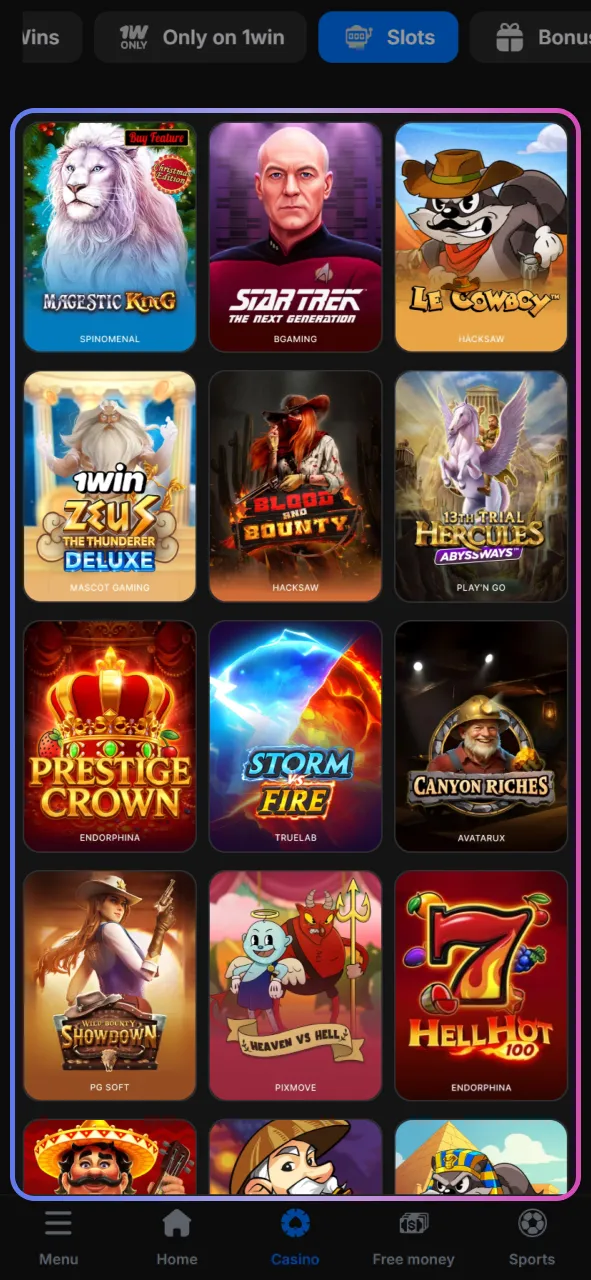 Launch the slot game you want to play by picking the title and clicking on it to open the window.