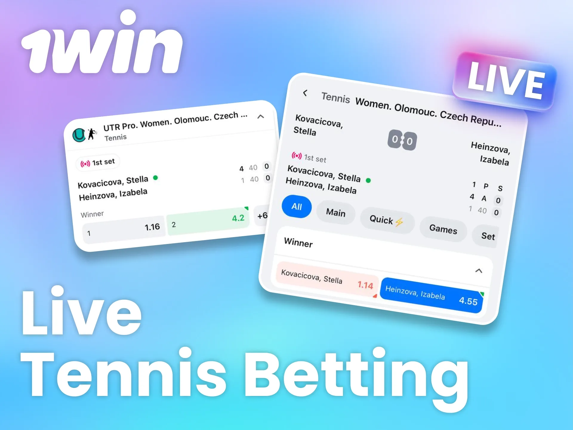 Place live tennis bets on 1win where the odds shift after every point, allowing you to react fast to match momentum changes.