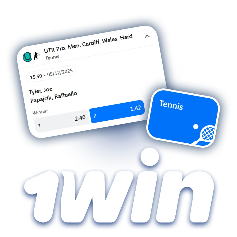Place your stakes on local and global tennis matches like WTA and ATP tournaments using the 1win mobile app.