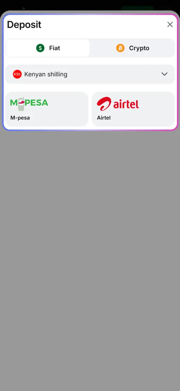Press the deposit button to choose your preferred payment method and successfully top up your 1win account.