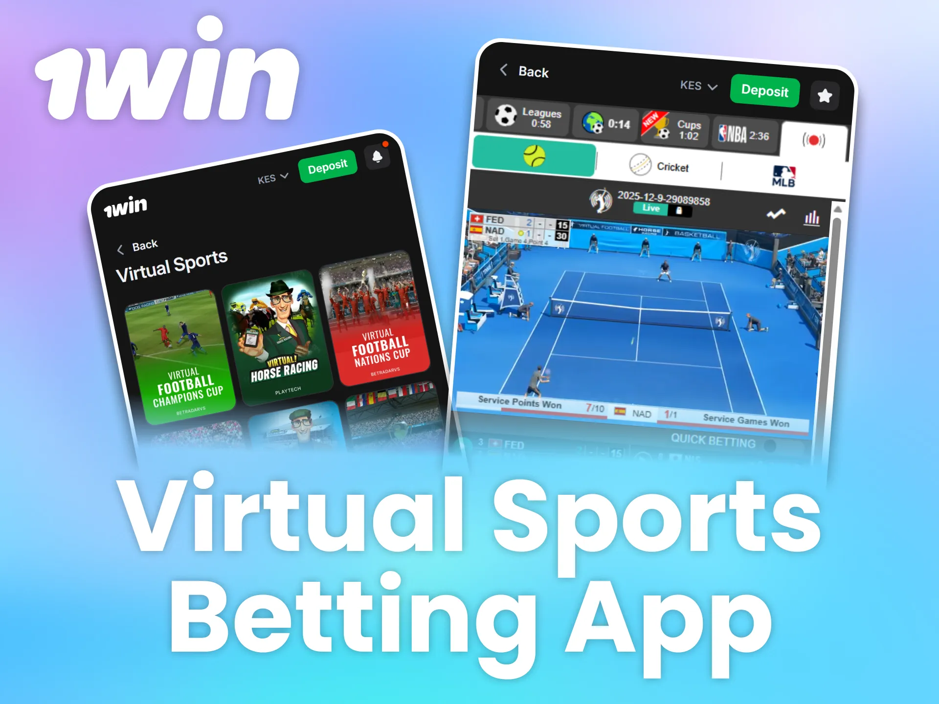 Place bets on 1win virtual sports using the stable mobile application for Android or the PWA for iOS with full access to all features.