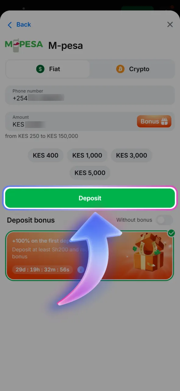 Fund your 1win account by clicking the deposit button, choosing a method, and confirming the transaction amount.